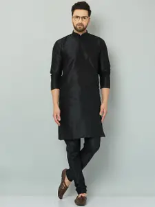 LEMONX Men Regular Thread Work Pure Silk Kurta with Pyjamas