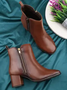 The Roadster Lifestyle Co. Women Heeled Zipper Boots