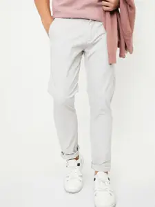 max Men Regular Fit Mid-Rise Cotton Trousers