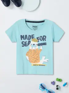 max Boys Printed Applique T-shirt