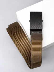 Allen Solly Men Textured Leather Slider Buckle Belt