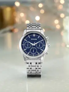 Sonata Men Dial & Bracelet Style Straps Analogue Watch 77158SM01