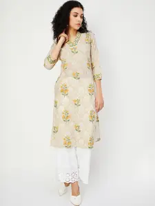 max Women Floral Printed Flared Sleeves Kurta