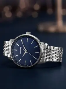 Sonata Men Dial & Bracelet Style Straps Analogue Watch 77156SM01