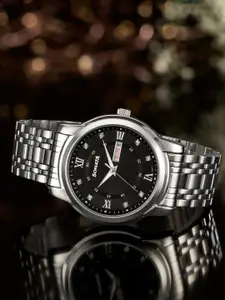 Sonata Men Dial & Bracelet Style Straps Analogue Watch 77157SM01