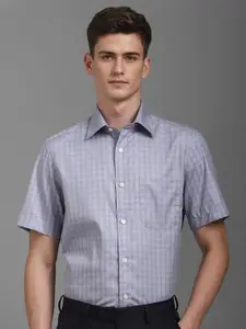 Louis Philippe Men Classic Opaque Checked Formal Shirt