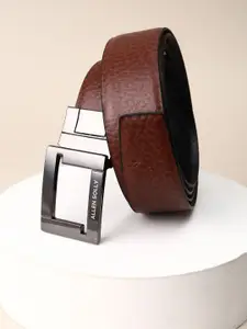 Allen Solly Men Textured Leather Reversible Formal Belt