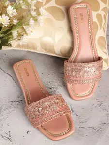 Anouk Women Embroidered Open Toe Flats