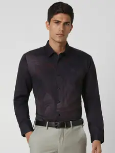 V Dot Men Slim Fit Opaque Printed Casual Shirt