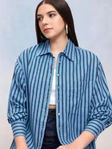 Tokyo Talkies Women Opaque Striped Casual Shirt