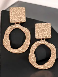 DressBerry Gold-Toned Contemporary Drop Earrings