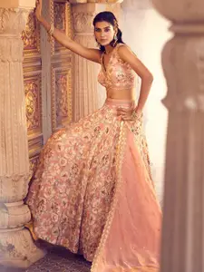Alaya Advani Embellished Ready to Wear Lehenga & Blouse With Dupatta