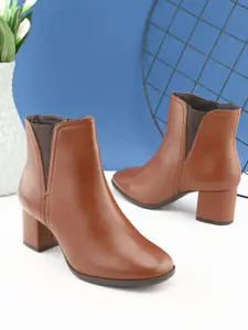 The Roadster Lifestyle Co. Women Mid-Top Round Toe Chelsea Boots