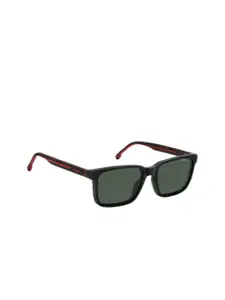 Carrera Men Rectangle Sunglass with UV Protected Lens 207604BLX53UC-MATTE BLACK RED