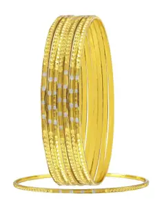 ZIVOM Gold-Plated & Rhodium-Plated Set Of 8 Bangles