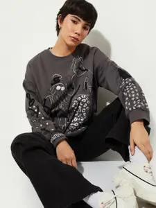 MAX ALAYA F x URB_N Women Printed Sweatshirt