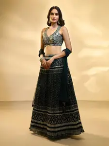 Alaya Advani Embroidered Ready to Wear Lehenga & Blouse With Dupatta