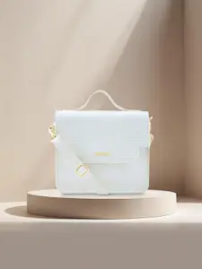 Fastrack Textured Structured Satchel with Bow Detail