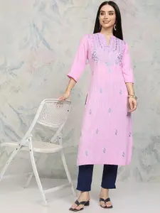 Vishudh Women Embroidered Thread Work Kurta