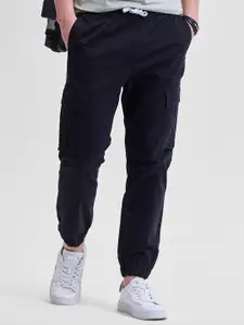 Snitch Men Cotton Smart Slim Fit Cargos Trousers