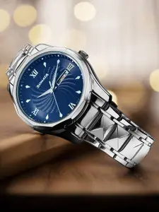 Sonata Men Dial & Stainless Steel Bracelet Style Straps Analogue Watch 77159SM01
