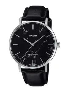 CASIO Men Dial & Leather Cuff Straps Analogue Watch A2351