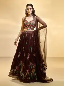 Alaya Advani Embroidered Thread Work Ready to Wear Lehenga & Blouse With Dupatta