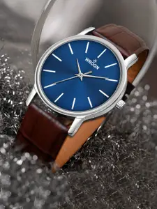 WROGN Men Dial & Leather Straps Analogue Watch HOBWRG048BL