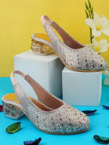 BAESD Girls Embellished Party Block Heels Sandals