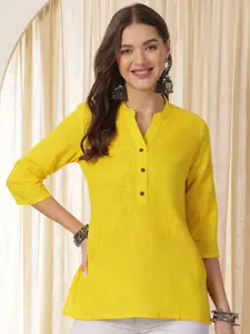 Anouk Rustic Women Mandarin Collar Top