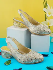 BAESD Girls Embellished Party Block Heels Sandals