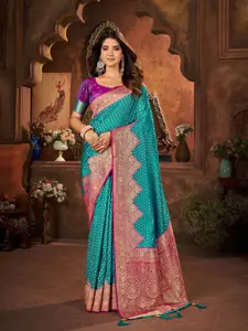 Mehrang Woven Design Zari Silk Banarasi Saree