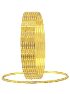 ZIVOM Set Of 8 22K Gold & Rodium Plated Bangles