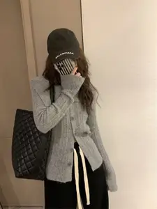 KPOP Women Off-Shoulder Cardigan Sweater