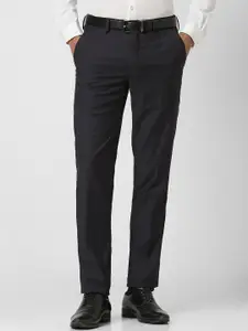 Van Heusen Men Slim Fit Mid-Rise Formal Trousers