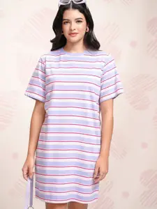 Tokyo Talkies Women Striped T-shirt Mini Dress