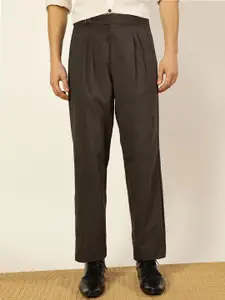 Thomas Scott Men Smart Pleated Mid-Rise Trousers