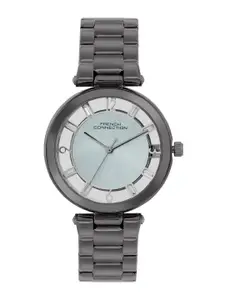 French Connection Women Embellished Dial & Stainless Steel Analogue Watch FCN0114GNM