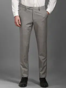 Louis Philippe Men Self Design Slim Fit Formal Trousers