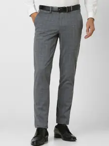 Van Heusen Men Checked Ultra Slim Fit Trousers