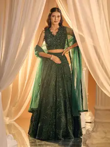 Alaya Advani Embellished Sequinned Ready to Wear Lehenga & Blouse With Dupatta