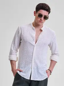 Snitch Men Smart Slim Fit Opaque Casual Shirt