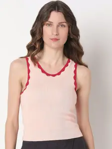 Vero Moda Women Round Neck Crop Tank Top