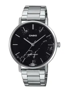 CASIO Men Stainless Steel Cuff Straps Analogue Watch A2349