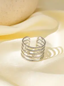 MYKI Silver-Plated Adjustable Finger Ring