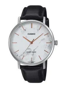 CASIO Men Dial & Leather Cuff Straps Analogue Watch A2352