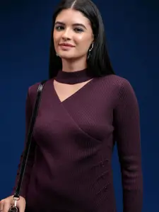 Tokyo Talkies Women V-Neck Pullover Sweaters