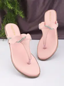 The Roadster Lifestyle Co Women Embellished Open Toe Flats