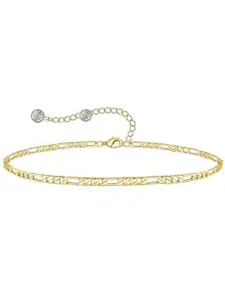 VAMA Gold Plated Layered Chain Ankle Anklet Bracelet Jewellery Anklets