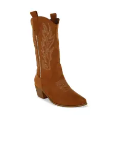 London Rag Women Embroidery Detail Cowboy Boots